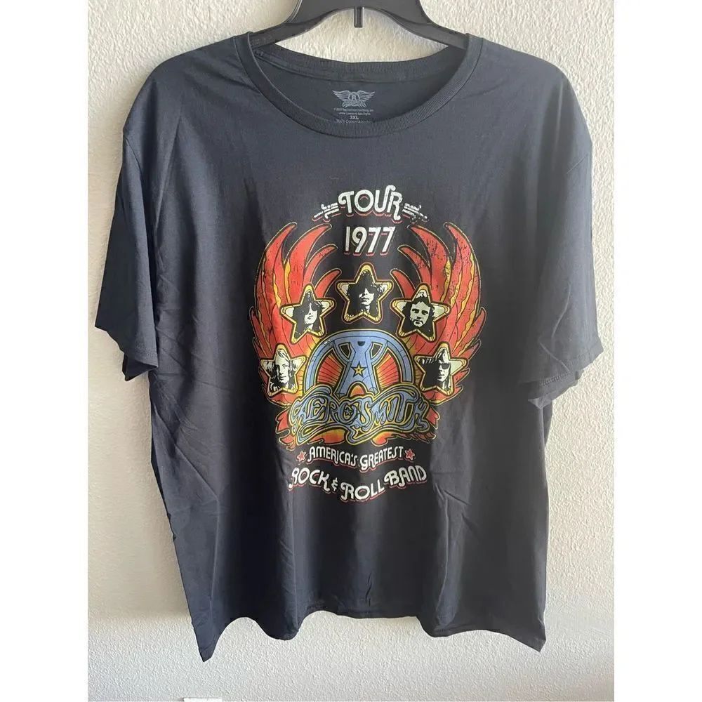 ❤️Aerosmith Rock & Roll Tour 1977 Graphic Tee 3X